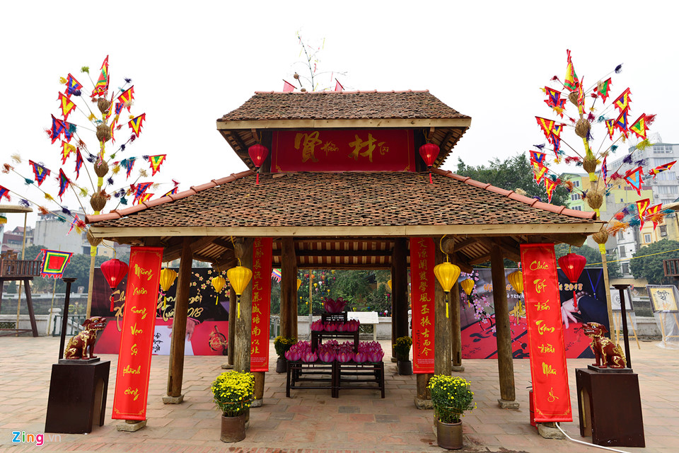 Diện mạo khác lạ ở Văn Miếu trước Tết